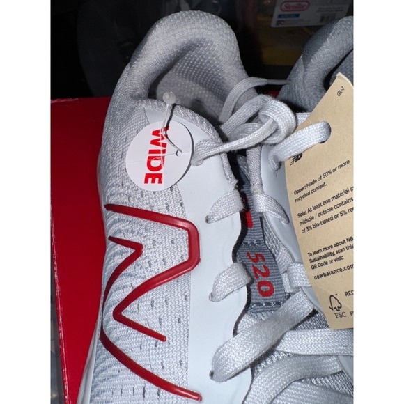 New Balance 520v8 Wide Running Shoes Men\'s Size 8 Wide4E Grey Red Comfort New‎ main image 9